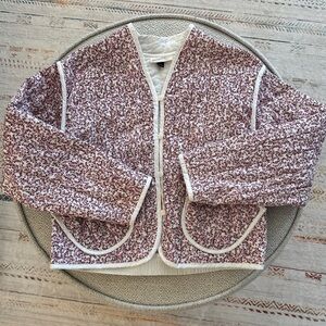 Quilted Boxy Floral Coat